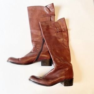 Sesto Meuci Genuine Leather Tall Riding Boots